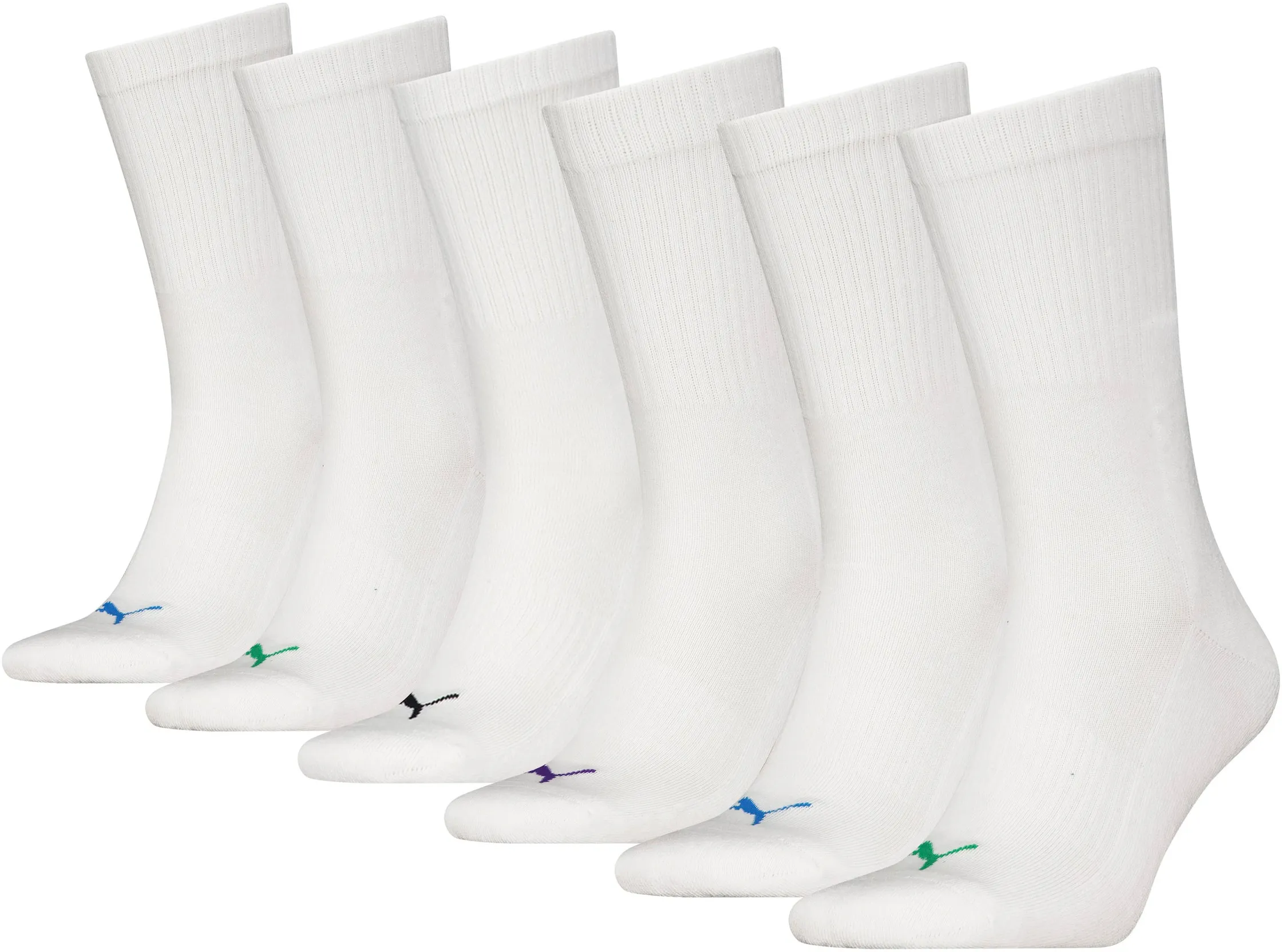 Sportsocken, (6 Paar), mit Unterstützung des Fußbogens für bessere Passform und Stabilität, Gr. 39-42, white-colour combo, , 63131653-39