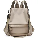 DORRISO Mode Rucksack für Damen Anti Dieb Rucksack Umhängetaschen Reise Rucksack Damen Cityrucksack Leichtgewicht Wasserdicht für Freizeit Büro Urlaub Einkaufen Khaki L