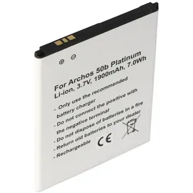 AccuCell Akku passend für den Archos AC50BPL Akku Archos 50b Platinum, 73,0 x 60,0 x 4,0mm