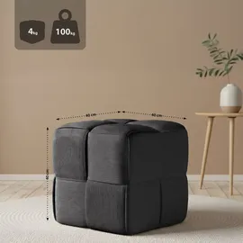 CLP Sitzhocker Cord Forinta dunkelgrau