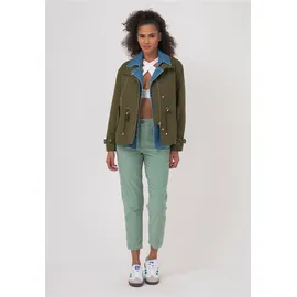 Freshlions Trenchcoat FRESHLIONS "Zelda", Damen, Gr. M, grün (khaki), 100% Baumwolle, unifarben, normal, Mäntel, mit stilvollem Reverskragen