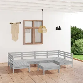 vidaXL Garten-Lounge-Set 7-tlg. weiß Kiefer
