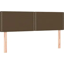 vidaXL Boxspringbett mit Matratze Dunkelbraun 140x200 cm Stoff