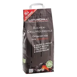 Lotusgrill XL Starter-Set XL Grill Mandarinenorange mit USB-Anschluß,