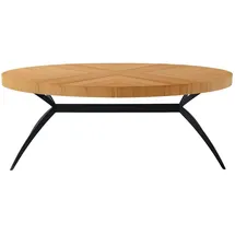 JV Möbel Esstisch oval 1-St. Holz  braun