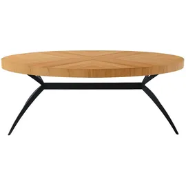 JV Möbel Esstisch oval 1-St. Holz  braun