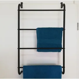 Bathroom Solutions Tür-Handtuchhalter Metall Schwarz