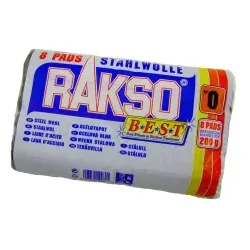 Rakso Stahlwollepads 1 Packung = 8 Stück