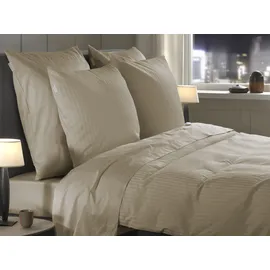 Heckett & Lane Banda Gestreift Beige 135 x 200 cm + 80 x 80 cm