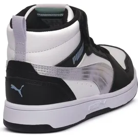 Puma Rebound V6 Mid Space Belle Black/Lilac Crush/White 32