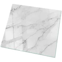 Tulup Tischplatte Hellgrau, Glas 50x50x0.4 cm Esszimmer, Tische, Esstische,