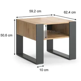 Vicco Anthrazit Eiche 59,2 x 50,6 cm