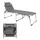 Spetebo Gartenliege XXL 200 x 70 cm Grau