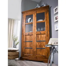 Massivmoebel24 Eckschrank Akazie 108 x 183 x 57 cm Braun