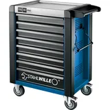 Stahlwille Werkstattwagen 8 Schubladen Edelstahl 720 x 496 x 863 mm blau/schwarz