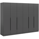 Livetastic Drehtürenschrank KOPENHAGEN 240 x 181 x 52 cm Anthrazit