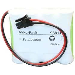 Akkupack 4,8V 1100mAh NiMH für Notleuchte Inotec 890015