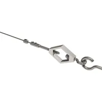 Interdeco SEILSPANNGARNITUR / SEILSPANNER SET Joy Raute 500 cm Seil, Vernickelt