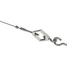 Interdeco SEILSPANNGARNITUR / SEILSPANNER SET Joy Raute 500 cm Seil, Vernickelt
