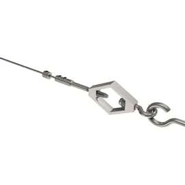 Interdeco SEILSPANNGARNITUR / SEILSPANNER SET Joy Raute 500 cm Seil, Vernickelt