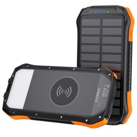 Choetech Solar powerbank with inductive charging 10000mAh Qi 5W orange (B659) (10000 mAh, 10.50 W), Powerbank, Orange