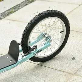 Homcom Kinderscooter mit Handbremse blau
