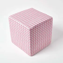 Homescapes Sitzwürfel Baumwolle 36 x 38 x 36 cm Rosa