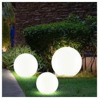 ETC Shop 3x Solarkugel Kugellampe Gartenleuchte Solarlampen Außenlampe LED Stecklampen