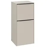 Villeroy & Boch Villeroy und Boch Subway 3.0 Seitenschrank C59501VN 40x86x36,2cm, Schanier rechts/Griff Volcano black, cashmere grey