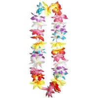 Boland 52235 - Hawaiikette Sommer-Flash mit LED-Leuchten, Halskette mit Blüten und Beleuchtung, Länge 50 cm, Strand, Sommer, Garten, Kostüm, Karneval, Mottoparty