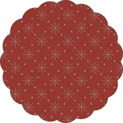 Sovie HORECA Tassen-Deckchen mit Sterne-Punkte-Prägung Bordeaux aus Tissue, Ø 80 mm, 250 Stück