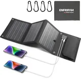 ENFRIFAM 28W Solarladegerät Tragbares mit QC3.0 USB/Type-C Anschluss, faltbares Solarpanel, ideal für Camping, Smartphone, Tablet etc.