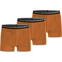 normani Outdoor Sports 3er Pack Herren Merino Boxershorts Unterhose in Orange | Gr.: XL