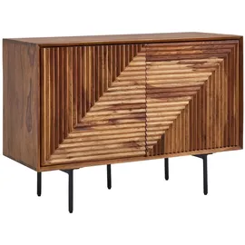 KADIMA DESIGN Harmony 3D-Sideboard 100x40x71 cm Braun Holz/Edelstahl