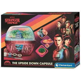 CLEMENTONI Stranger Things - „Schattenwelt-Terrarium Vecnas Haus und Schattenwelt - Kreativ-Set zur Nachbildung der gespenstischen Szene mit Hydrokulturen, Pflanzenzucht, Zubehör & Farben, Ab 8 Jahren