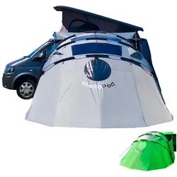 SHELTAPOD Bus Vorzelt Heckzelt Buszelt Camping Bus Zelt SUV VW Van Freistehend Farbe: Dark Grey