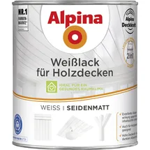 Alpina Weißlack für Holzdecken Weiß seidenmatt 0,75 l