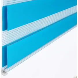 Woltu Doppelrollo 80 x 150 cm blau/türkis