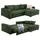 luma-home schönes für dein zuhause Dauerschlaf-Ecksofa mit Federkernpolsterung B288/T186/H86 cm, Wohnzimmer, Sofas & Couches, Wohnlandschaften, Ecksofas