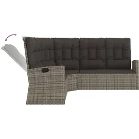vidaXL 3-tlg. Garten-Lounge-Set mit Kissen grau