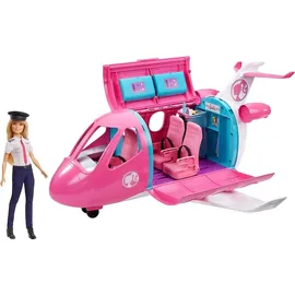 Barbie Dreamhouse Adventures Reise Traum-Flugzeug mit Puppe (blond)