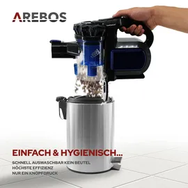Arebos 2 in 1 Akkusauger blau