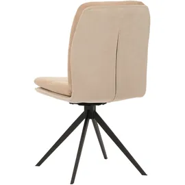 Mendler Esszimmerstuhl HWC-M68 Stoff beige 6er Set