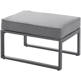 Svita MAUI Gartenmöbel-Lounge-Set mit Dach Outdoor-Sofa Strandkorb-Sonneninsel Stahl Hellgrau