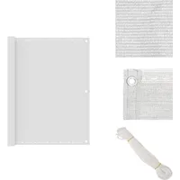 Vidaxl - Balkon-Sichtschutz Weiß 120x600 cm hdpe - Balkon Sichtschutz - hdpe Sichtschutz - Windsicht Schutz - Sonnenschutz Balkon - Balkon Markise
