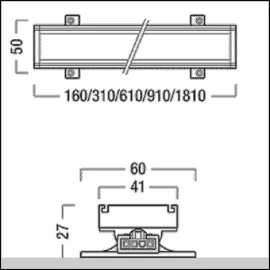 zumtobel LINELIGHT LED-Lichtlinie 180-830 L160 SR IP40