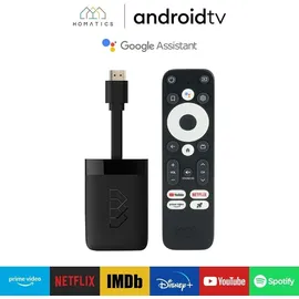 Homatics Dongle R Android TV Mediaplayer Stick Schwarz 4K WiFi5, Dolby Audio, Sprachfernbedienung)