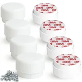 F!XBL Möbelfüße verstellbar selbstklebend Füße für Möbel Ø 55 mm Möbelerhöhung 23-35 mm hoch 8er Set Möbelbeine Rund Weiß