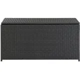 vidaXL Gartenbox Poly Rattan 100x50x50 cm Schwarz