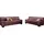 DOMO collection Polstergarnitur 3-2 Garnitur 2-Sitzer + 3-Sitzer Rot